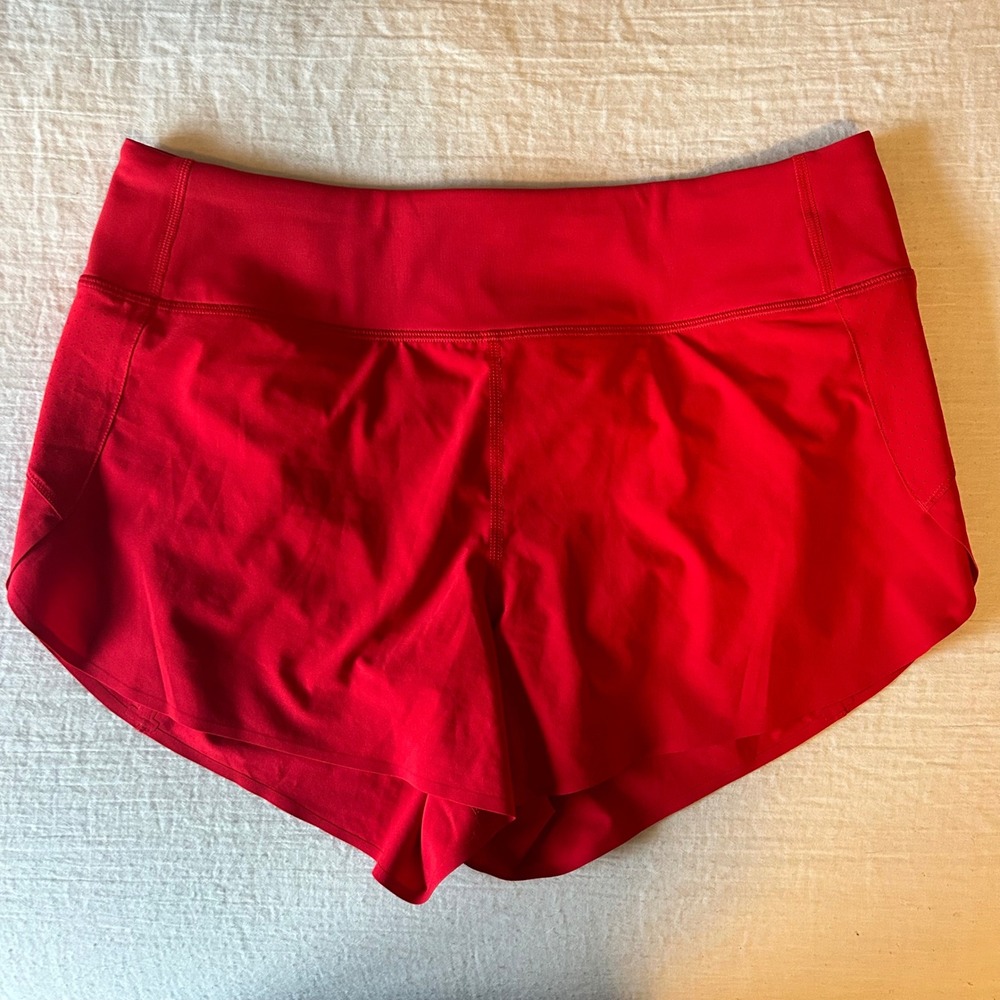 Athleta Run With It Red 3.5" Shorts Medium - Picture 4 of 8